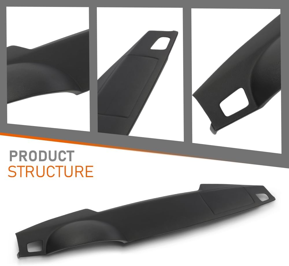 CROSSDESIGN Dashboard Cover Compatible with 2005-2008 LR3 SE and HSE /2005-2009 Range Rover Sport Supercharged and HSE Black 13508LLBLK TPE