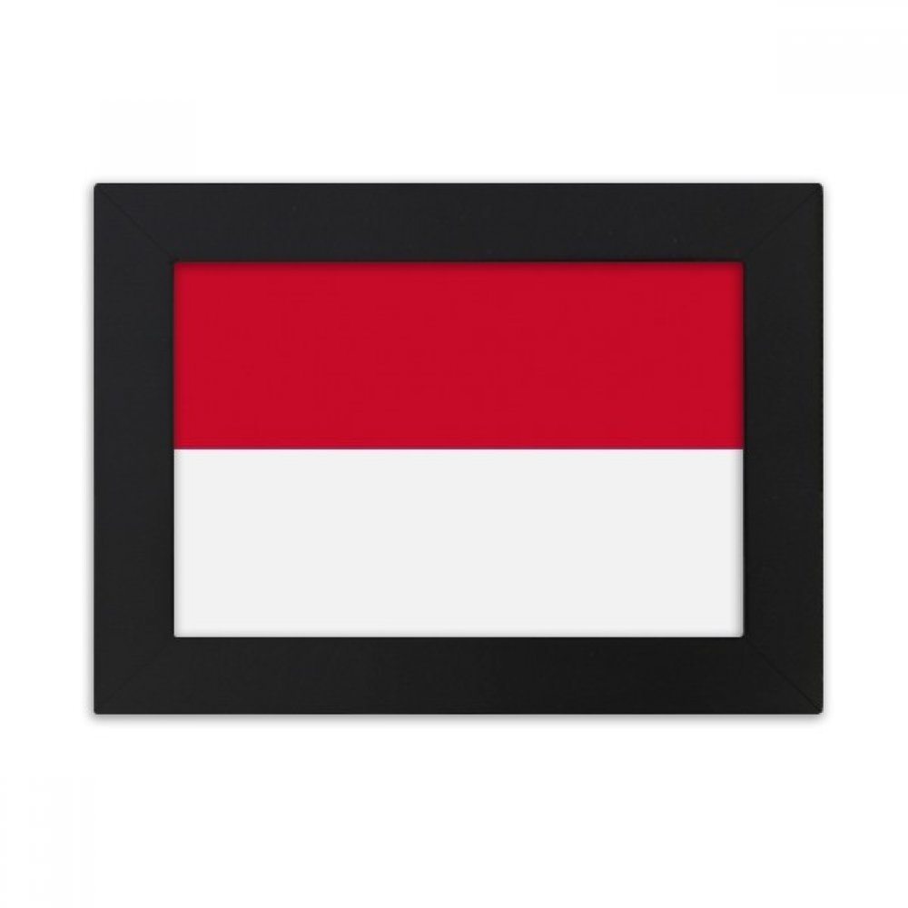 Cadre photo noir drapeau Indonésie 10x15 cm pour bureau ou décoration intérieure élégante