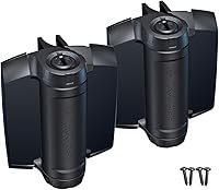 D&D Technologies TruClose Heavy Duty Self-Closing Gate Hinges for Metal Gates up to 154 lbs - Black, 2-Pack with Alignment Legs