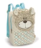 28x21x10cm Nici 35603 - Rucksack Bär graubeige, Plüsch, 28 x 21 x 10 cm