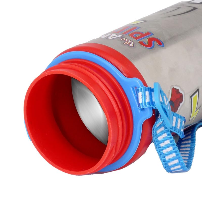 Image of SKi Homeware Sara Steel Water Bottle with Pop-up Starw and a sling strap, 650ML- Frozen