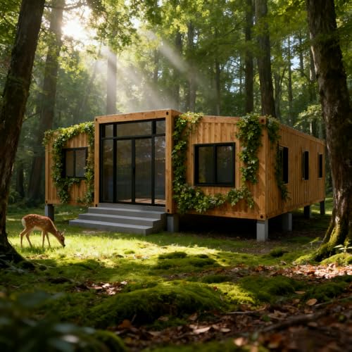 Prefab Tiny Home zum Verkauf, 6 m, 12 m, 12 m, tragbarer Haus-Kit, modularer Behälter mit 1, 2, 3, 4 Schlafzimmern und Küche, moderne Mobilheime zum Leben in Erwachsenen, Gästevermietung oder