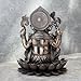 Veronese Design 9 7/8 Inch Lord Ganesha Sitting on Lotus Hindu God Antique Bronze Finish Resin Statue