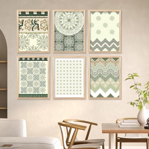 Image of kotart Premium Digital Madhubani Art Paintings with Frame for Home Decor - Framed Painting for Living Room Bedroom Office Room Decor - Painting for Wall Decoration - Pack of 6 (13x17, B)