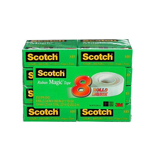 Scotch Tape Magic Tape, 19mm Wide x 25.4m, 8 Rolls image 2