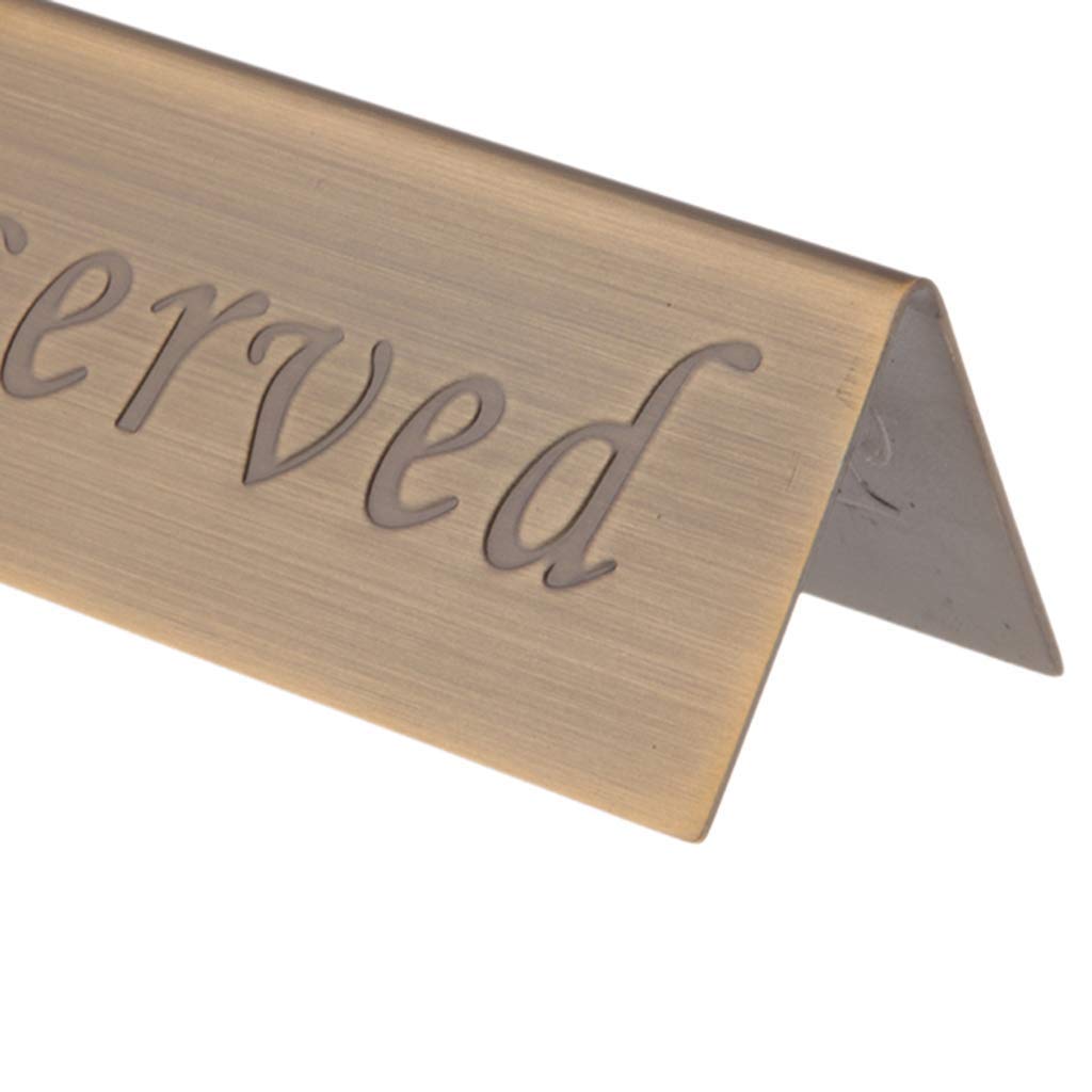 8 Placas de Acero Inoxidable para Reserva de Mesa en Restaurante