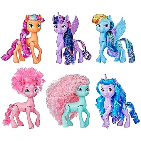 My Little Pony Dolls Rainbow Celebration, 6 Pony Figure Set, 5.5-Inch Dolls, Toys for 3 Year Old Girls and Boys, Unicorn Toys (Amazon Exclusive) Cover