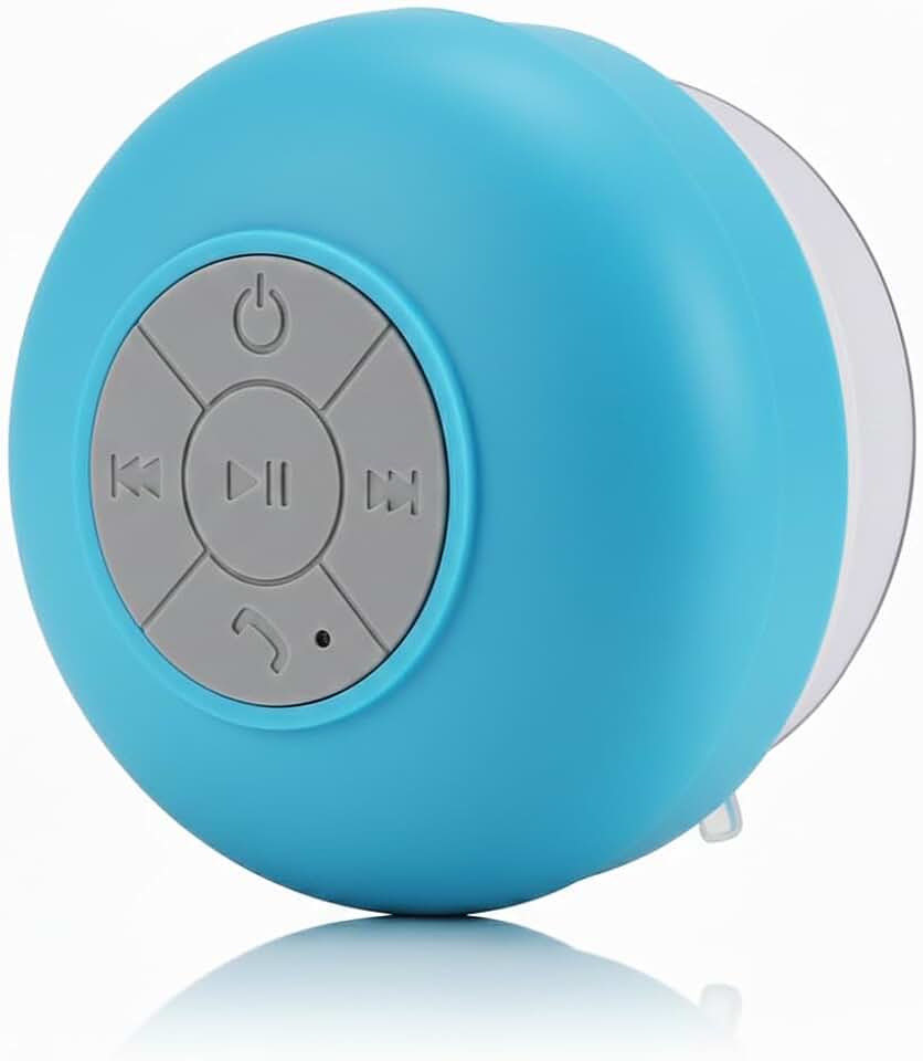 Caixa de Som Bluetooth à Prova D'água Alto-falante Portátil com Ventosa Som Estéreo para Banheiro Piscina e Área Externa