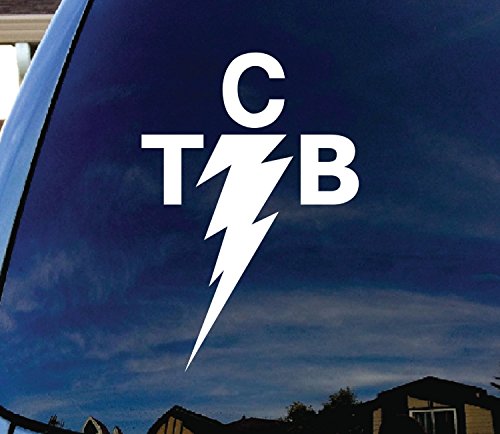 SoCool - TCB Elvis - Vinyl 5" tall (color: WHITE) decal laptop tablet skateboard car windows sticker