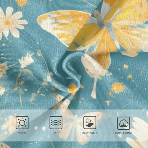 KLL Butterflies Dandelions Pattern Butterflies Gold Toddler Boys' Comfort Athletic Underwear Breathable Undies3