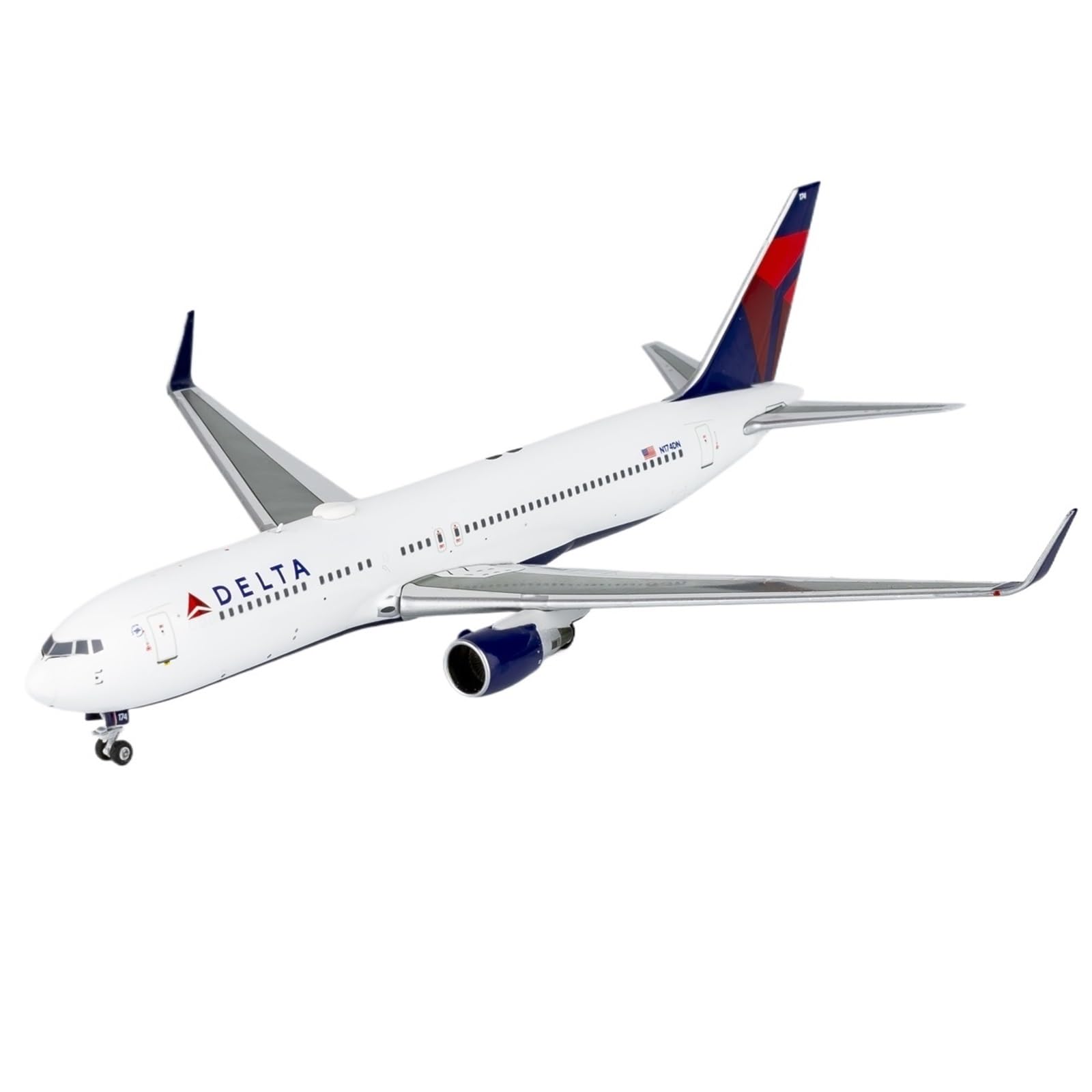 Modelo de avión de colección Delta B767-300ER escala 1/400 réplica exacta de 13cm miniatura 8