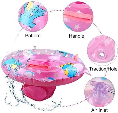 Walsai Baby Swimming Float, Inflatable Swimming Ring with Float Seat for 6 Months-6 Years Children