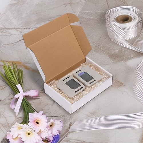 Image of HORLIMER 6x4x1 Shipping Boxes Set of 30, White Corrugated Cardboard Mailer Box for Packing Small Business
