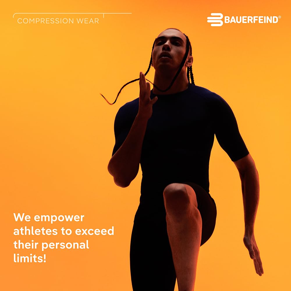 BAUERFEIND Spodnie kompresyjne "Sports Compression Tights Short", spodnie sportowe dla mężczyzn, krótkie, poprawiające ukrwienie mięśni nóg, poliamid/elastan