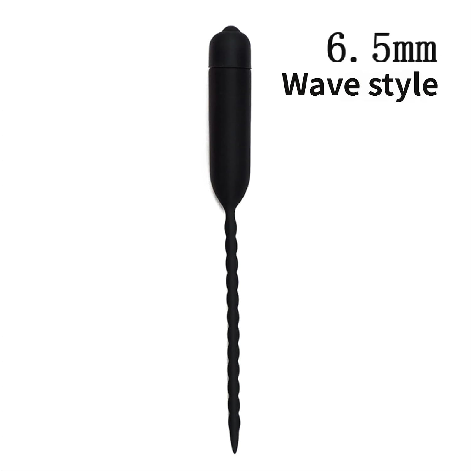 Smooth and Comfortable Flexible Training Rod, One-Touch Quick Operation with 10 Modes, Suitable for Both Men and Women-USLMA011 (a：Short Wavy Black, 6.5mm) | One-Touch Quick Operation with 10 Modes, Safe Materials