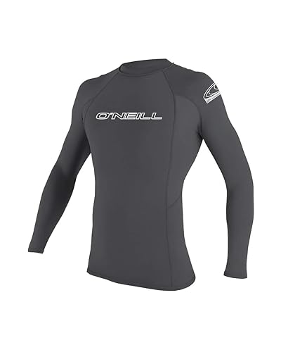O'Neill Men’s Basic Skins Long Sleeve Rashguard, UPF 50+ Sun and Rash Protection for Surfing and All Outdoor Activities