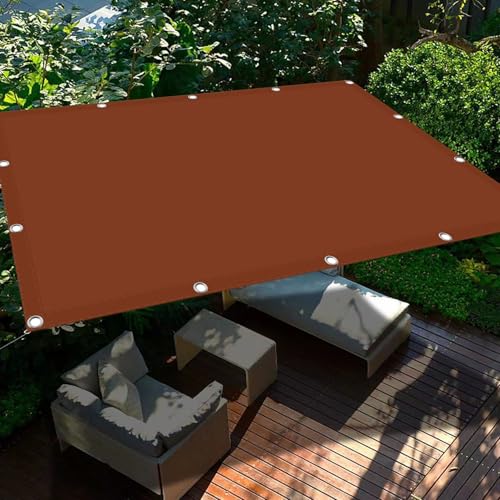 Voile d'ombrage résistant anti-UV à 95% toile rectangulaire rouge rouille - 3