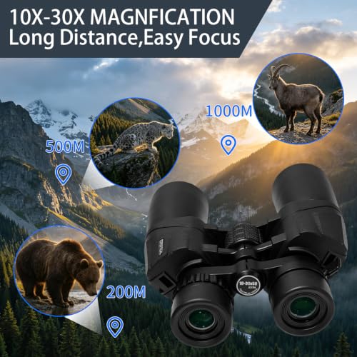 Binoculares Zoom 10-30x50 Alta Potencia para Adultos miniatura 4