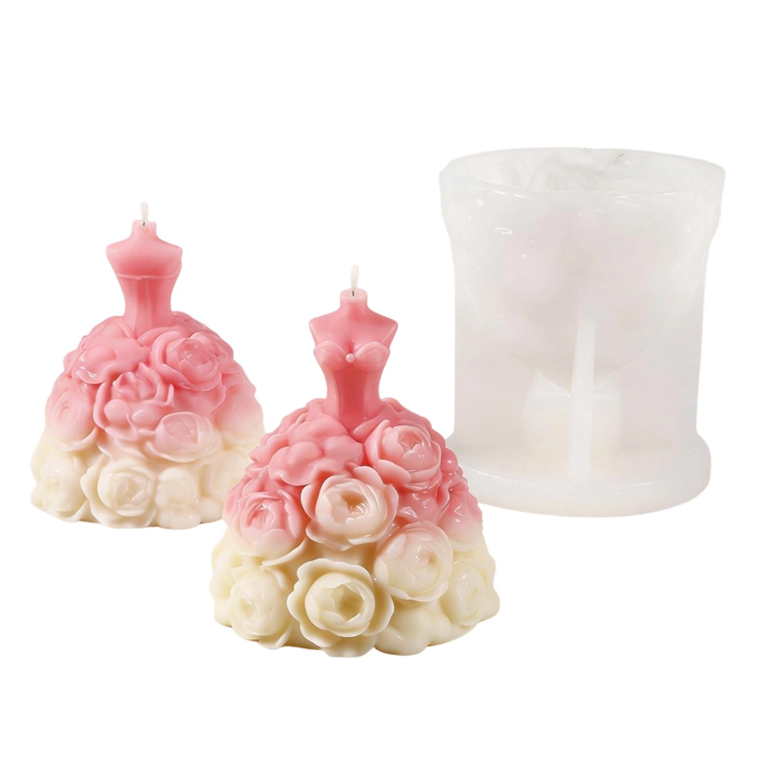 Jazuaiao Dress Silicone Molds for Resin Casting Making Soap Candy Chocolate Baking Wedding Decorations Wedding Molds Silicone