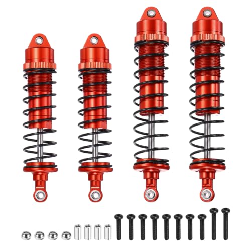 Image of sourcing map RC Shock Absorber 1/10 100mm/115mm Aluminum Threaded Front & Rear Shock Absorber Damper Assembled Set for 1/10 4x4 3s 6s RC Car Crawler Racing Truck, Red