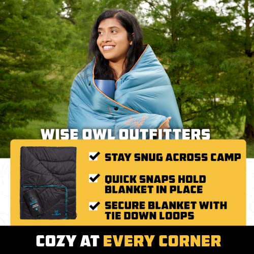 Wise-Owl-Outfitters-Nylon-Camping-Blanket-Packable-Waterproof-Camping-Quilt-Stadium-Blanket-Backpacking-Camping-Travel-and-Hiking