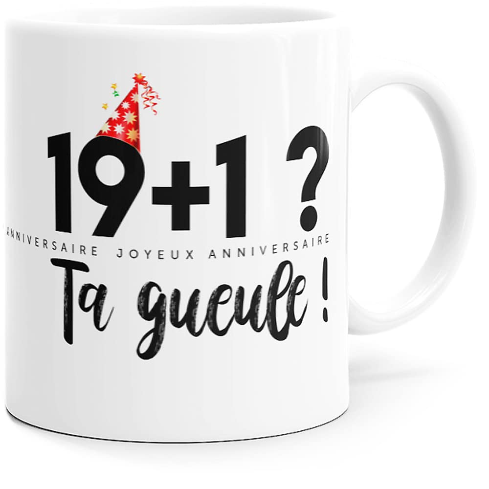 Mug Anniversaire 39 Ans - Tasse Originale Cadeau Homme/femme - Blanc - Marque ADS