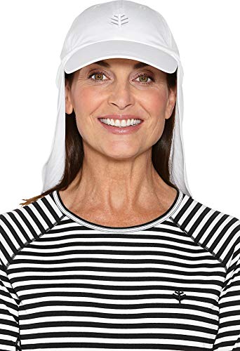 Coolibar Upf 50+ Men's Women's Hayden Chlorine Resistant All Sport Hat - Sun Protective (One Size- White) #TOP2