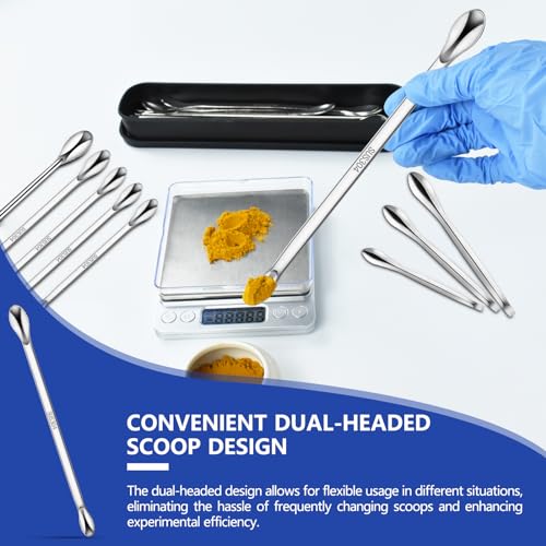 Artcome STSHAO-23PC 23 Pcs 304 Stainless Steel Micro Spoop & Lab Spatula Set - Mixing Spatula - Laboratory Sampling Scoop thumb #3