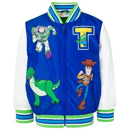 Disney Toy Story Cars Zip Up Varsity Bomber Jacket Toddler to Little Kid Sizes (2T - 7-8)
