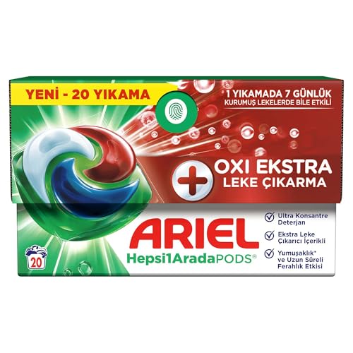 Image of Ariel All-in-One PODS Oxi Extra Stain Removal Capsule Laundry Detergent for Whites and Colors, 20 Washes Colors (Imported)