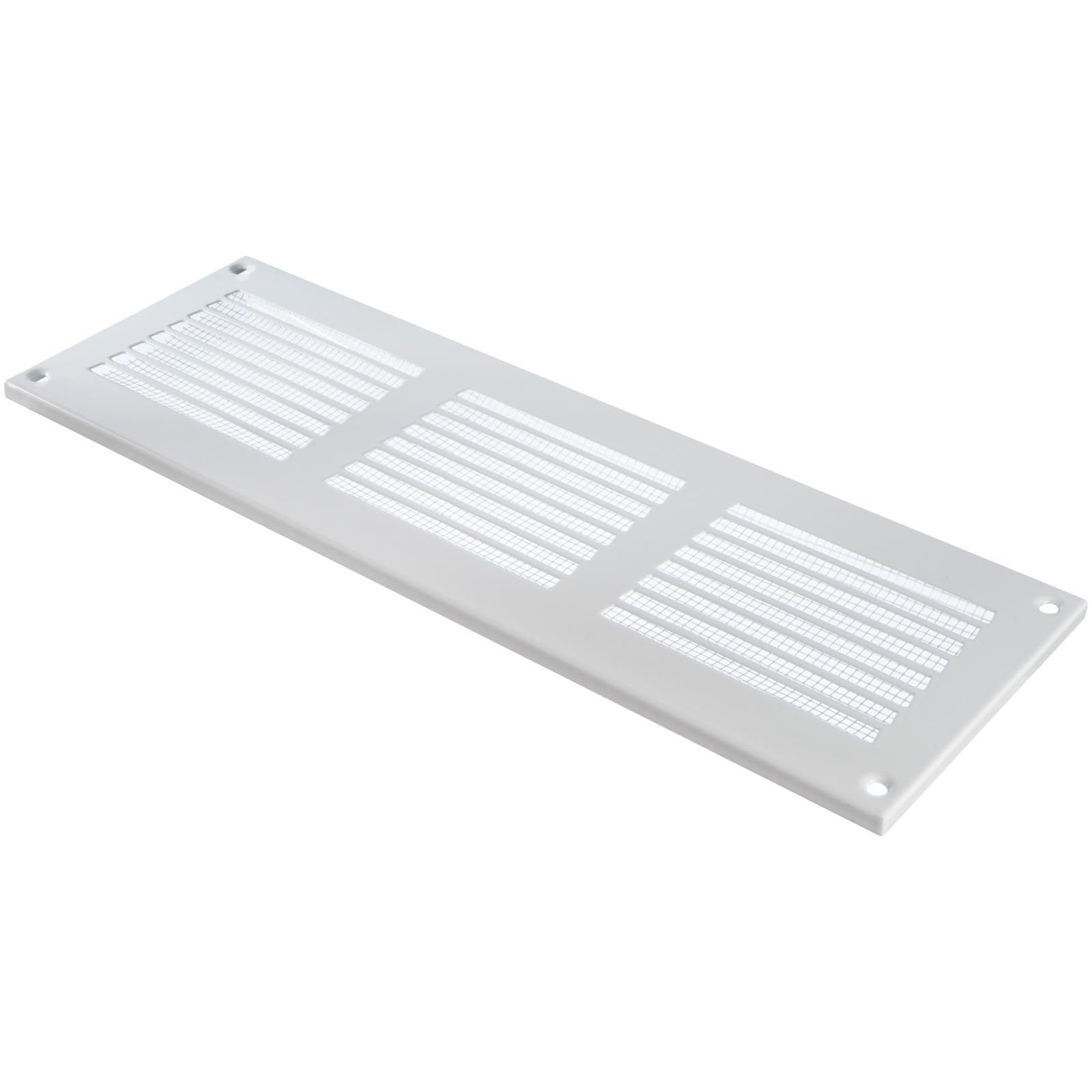 ECOPRO VENT 300 x 100mm White Air Vent Cover – Galvanised Metal Air Vent Covers for Walls, Ceilings with Screen Mesh – Durable Louvre Vent Grille for Home, Office – Wall Vent Cover for Indoor, Outdoor