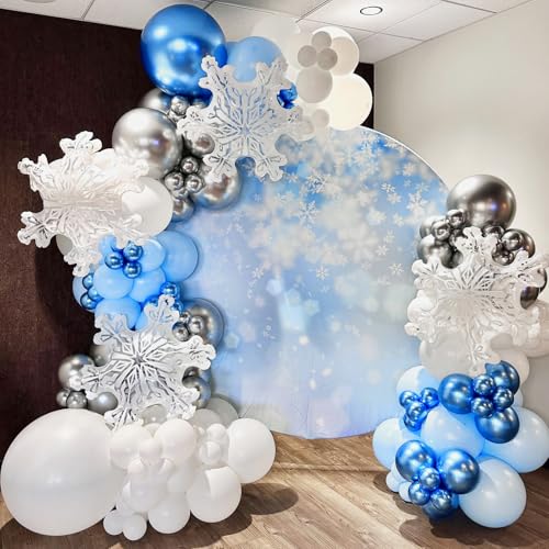 image for awenztech 120pcs Metallic Blue Balloons, 18 12 10 5 inch Metallic Blue