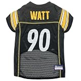 NFLPA TJ WATT PET Jersey, NFL Dog Shirt, Size Large, Pittsburgh Steelers Mesh Jersey for Dogs