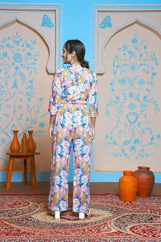 Image of GRECIILOOKS Women Co-ord set | western Coord set | Summer Travel Outfit | Trendy Printed Pajama Sets | Women's stylish