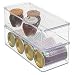 mDesign Plastic Food Storage Container Bin with Lid and Handle - for Kitchen, Pantry, Cabinet, Fridge/Freezer - Organizer for Snacks, Produce, Vegetables, Pasta - BPA Free, Food Safe - 2 Pack, Clear