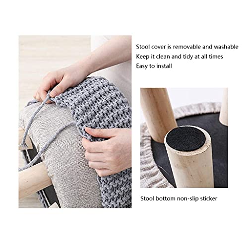 Repose-pieds en coton tissé à la main kaki, la douceur artisanale au cœur de votre salon