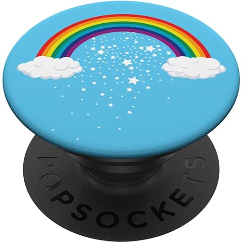Rainbow Pop Phone Grip For Smartphones & Tablets PopSockets PopGrip: Swappable Grip for Phones & Tablets PopSockets Adhesive PopGrip