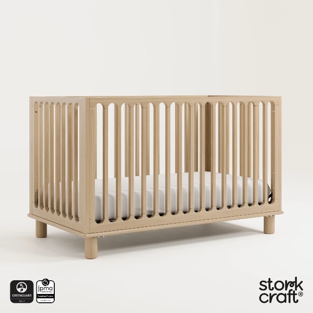 Baby Crib Storkcraft Orchard 5-in-1 Convertible White With