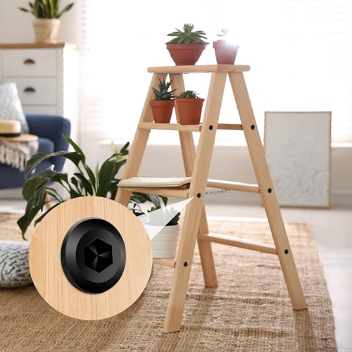 TDUNSYA 40 Stück M5 x 16 Schrauben, M5 Flachkopfschrauben Innensechskant, 304 Edelstahl A2 V2A Schwarze Schrauben Mit Sechskantschlüssel Für Haushalt, Bauwesen, Maschinen, Kraftfahrzeuge