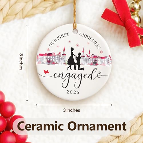 Image of NewEleven Easter Couples - Gift for Newly Engaged, Happy Engagement Present for Women, Her, Bride - Engaged Ornament Gifts from Friend, Family - Valentines Day Ornament
