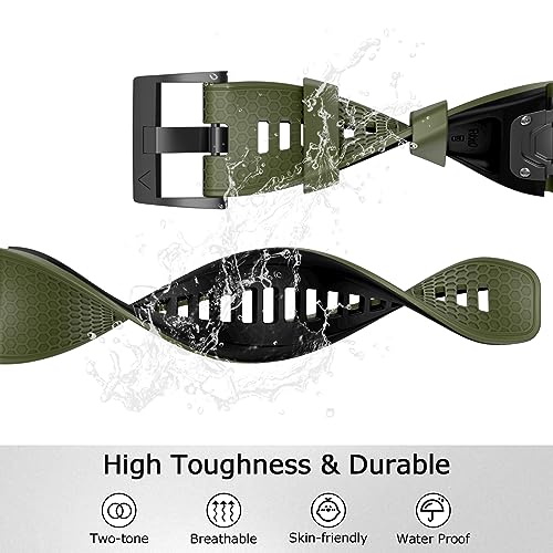 MYSNBKN 26mm Quick Fit Strap for Garmin Fenix 7X/Fenix 6X/Fenix 6X Pro/Fenix 5X/Fenix 5X Plus/Fenix 3/Fenix 3 HR, Soft Silicone Replacement Band - Image 3