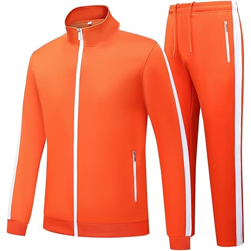 Men's Tracksuits 2 Piece Outfits Sweatsuits for Men Long Sleeve Track suits Athletic Full Zip Active Sports Sets