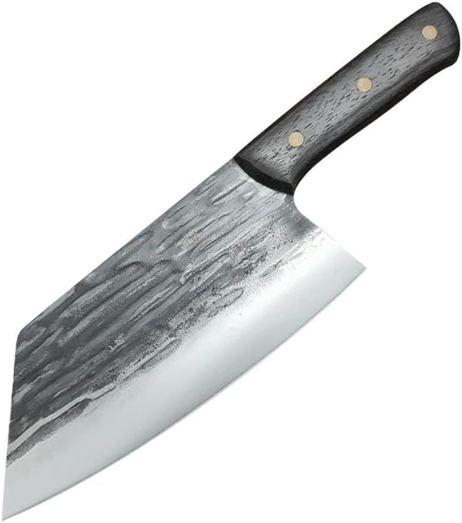 Meat Cleaver,Cleaver Knife Forged 5Cr15Mov Stainless Steel Kitchen Chef Knives Meat Fish Vegetables Sliced Professional Chinese Butcher Cleaver Knife (Color : Knife B)