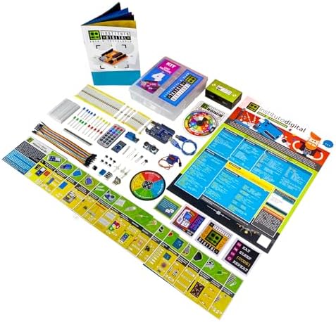 Kit Uno R3 para Arduino Iniciante 4 Didático Robotica Sensores