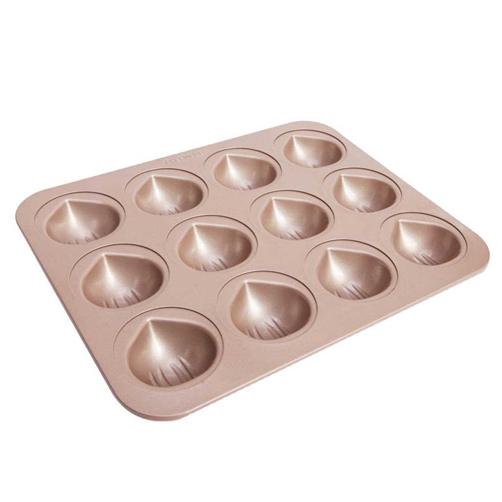 Cake Mould Golden 12 Cups Non-stick Chestnut Cake Bread Pudding Mold Baking Tray Home Baking Mold Oven
