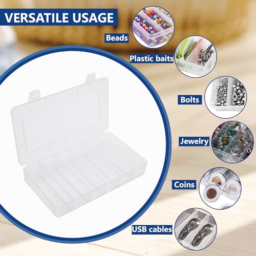Caja organizadora para señuelos de pesca 6 compartimentos, transparente, plástico, modelo TB-ML GIWOSK miniatura 5