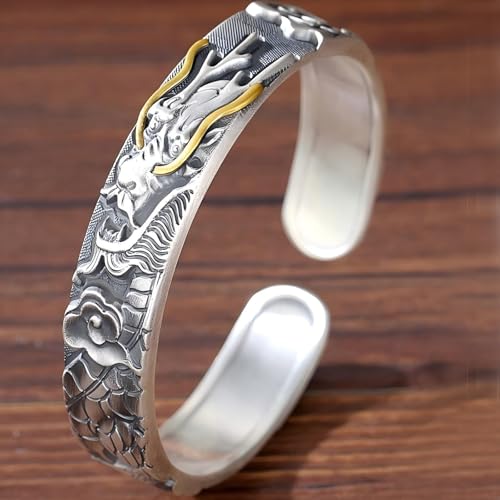 S925 Sterling Silver Bracelet, Open Bangle Cuff Design, Men's Gift Jewelry for My Man2