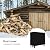 QCHIAN Outdoor Firewood Log Rack Cover, 4 Feet 210D Oxford Heavy Duty Waterproof All-Weather Protection for Firewood Rack Cover, 48"x 24"x 42", Black