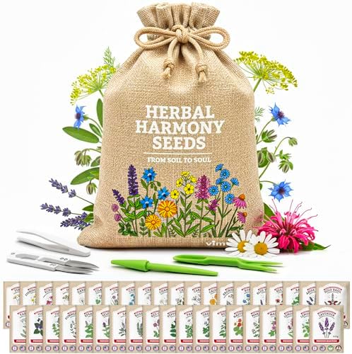 Gardening Gift for Women – 39 Medicinal Herb Seeds Variety Pack, ...