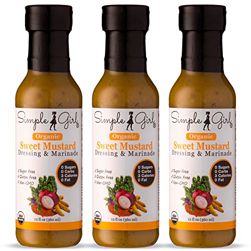 Simple Girl Organic Sweet Mustard Salad Dressing - 3 Bottles